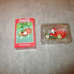 1994 Vtg Coca Cola On The Road Christmas Ornament Santa's Truck Enesco 592528